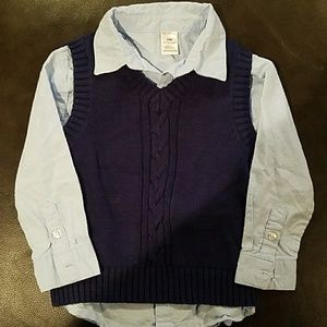 Boys Sweater and button down - 24M